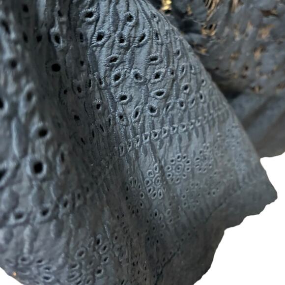 New Raga Ombre Maxi Dress Women's Size S Rare Sample Blues Lace Eyelet Tassels - Picture 8 of 14